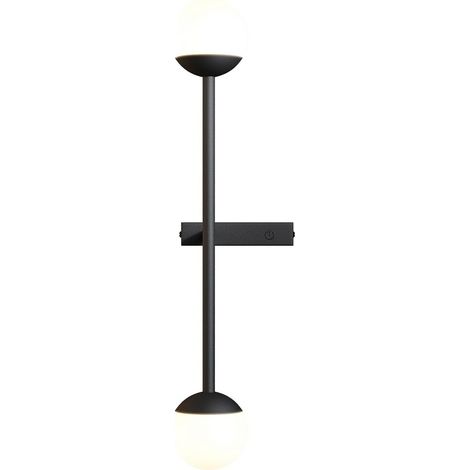 Maytoni Touch Lampada da parete moderna a LED integrata con controllo nero 3000K 800lm, paralume bianco (1/5)