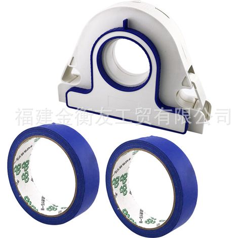 Outils pour jointoyer + 2 rouleaux d'autocollants bleus Outils pour ruban adhésif d'étanchéité, machine à ruban de masquage (1/2)