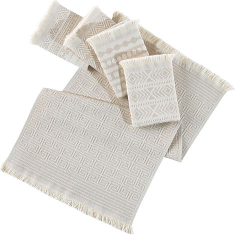 Set di salviette Set 100% Cotone Beige 270 g/m² (1/4)