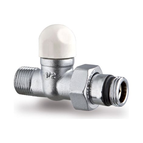 Detentore Diritto da 1/2 Bianco RAL 9010 per Termoarredi e (1/2)
