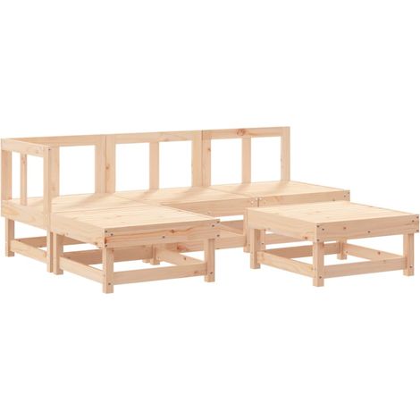 Maison Exclusive - Set Salotto da Giardino 5 pz in Legno Massello di Pino