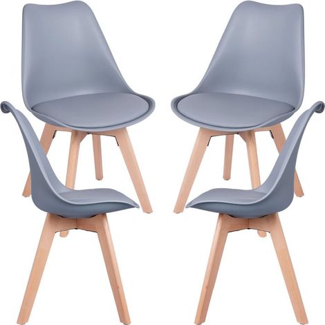 Packs Sillas Comedor - Pack 4 Sillas Synk Basic - Gris claro (1/5)