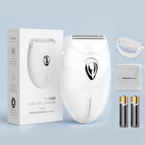 AG-1459W Rasoir électrique pour femme, pour le corps, les aisselles, les jambes et la zone du maillot, compact pour femme (blanc) (1/5)