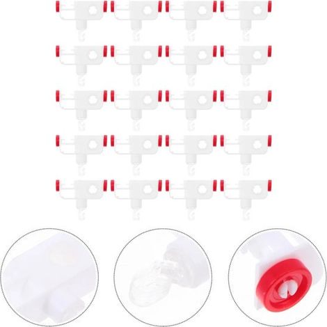 20 poleas transparentes de cuatro dientes para persianas verticales, estores, accesorios para cortinas y poleas de suspensión. (1/2)