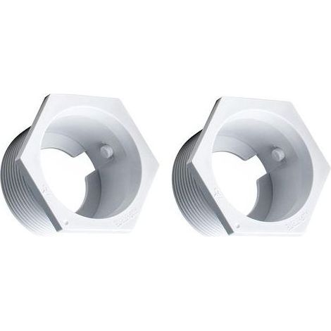 6-500-00 Lot de 2 raccords muraux universels pour nettoyeurs de piscine (UWF) - Pièce de rechange exacte pour les nettoyeurs de piscine Polaris 480, 380, 360, 280, 180, 165, 65 et Turtle (1/5)