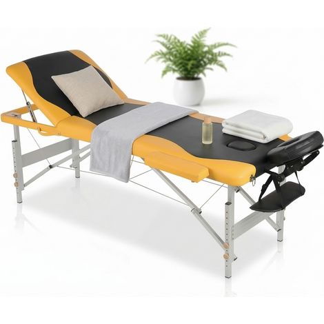 Tumbona de masaje mesa de masaje banco de masaje banco cosmético camilla de belleza 3 zonas plegable portable