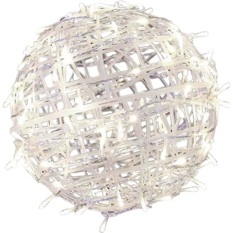 Guirlande lumineuse LED extérieure de Noël, boule lumineuse étanche de 20 cm (7,9 pouces), boule de jardin suspendue avec minuterie à mémoire, convient aux sapins de Noël, patios, porches et terrasses (1/5)