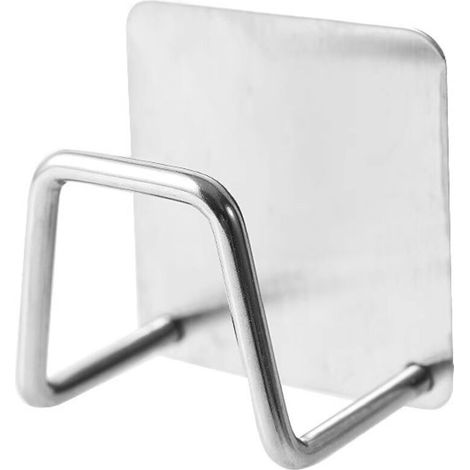 Porta spugna adesivo in 2 pezzi in acciaio inox placcato oro, resistente alla ruggine, per spugne da cucina