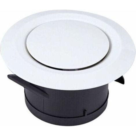 Bouche d'extraction et d'insufflation d'air Ø100, SL.GT 3 griffes articulées Grille de ventilation plastique ronde orientable Ventilation par ventilateur (1/4)