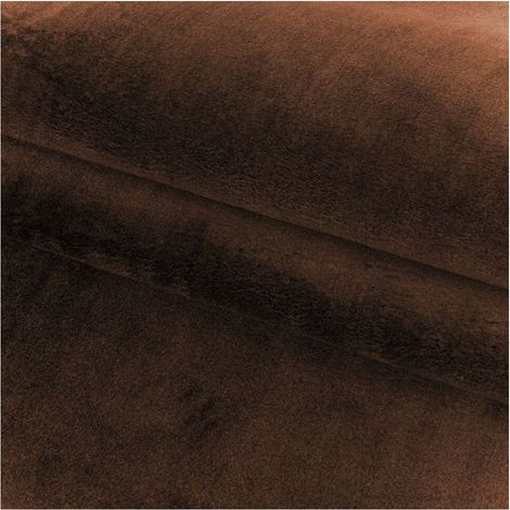 Tapis en microfibre doux uni antidérapant rond Dave Marron Ø 120 (1/5)