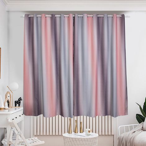 Panneau de rideau à rayures dégradées pour salon, chambre à coucher, rideau séparateur d'hôtel (2) (1/5)