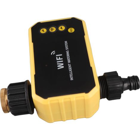 Programmateur d'arrosage WiFi avec panneau solaire, programmateur d'arrosage intelligent, contrôleur d'irrigation automatique avec application pour tuyau d'arrosage (1/5)