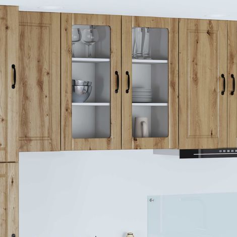 Küchenschrank 2 pcs Artisan-Eiche 40 x 31 x 80 cm Holzwerkstoff