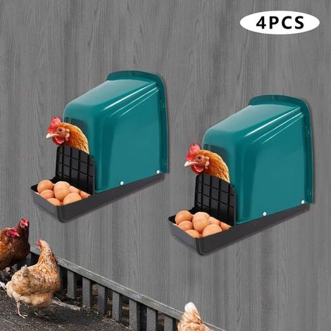 4pcs Chicken Nesting Boxes For Laying Eggs, Plastic Nesting Box Eggs Collecter (1/5)