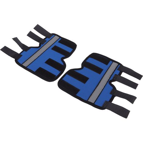 1 paire d'attelles de soutien réfléchissantes pour pattes avant de chien, conçues pour les blessures, les entorses, l'instabilité et l'arthrite (HJ30 Bleu L) (1/5)