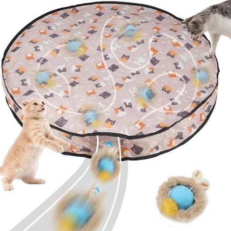 Gioco interattivo per gatti da interno: palla rotolante automatica per nascondino, ricaricabile, che intrattiene il tuo gattino. (1/5)
