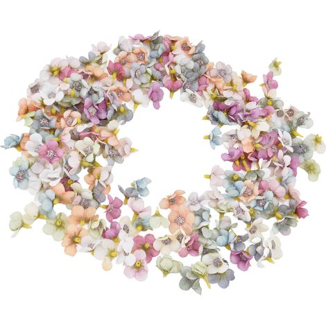 Lot de 200 pièces 2,5 cm fleurs en satin multicolores pour mariage, matériel DIY, fleurs artificielles pour décoration de vêtements et accessoires créatifs (1/5)