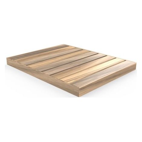 Receveur de douche en bois Okoumé – Démontable avec bac de drain – Compatible douches solaires et traditionnelles – Made in Italy – Arkema Design