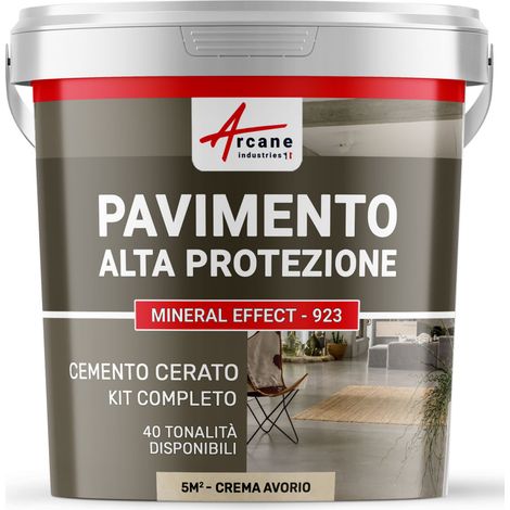 Microcemento per pavimenti interni: alta protezione - 5 m² (in 2 strati) Crema Avorio - ARCANE INDUSTRIES