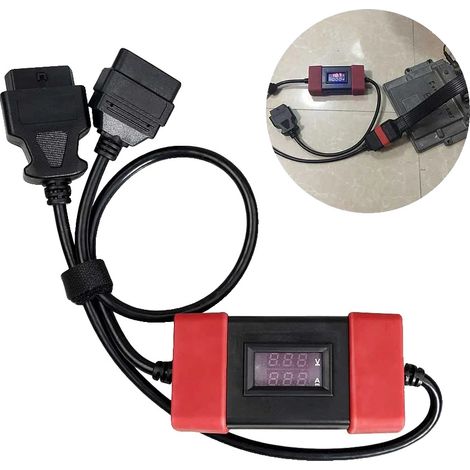 Convertisseur de camion, 24V à 12V, compatible avec le logiciel de diagnostic OBD2, Rouge (1/2)