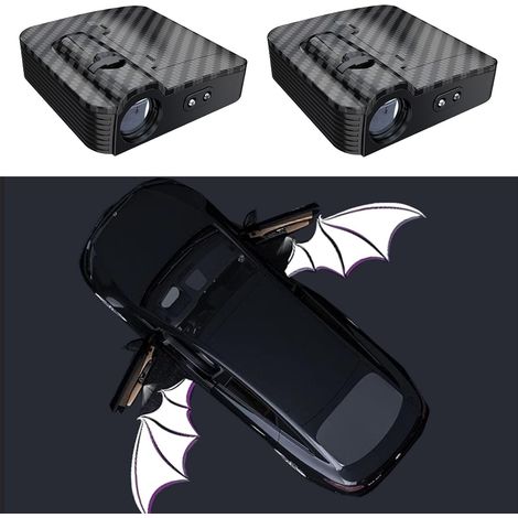 Projecteur de Logo de lumières de Porte de Voiture, Projecteur de Logo de lumière de Porte de Voiture d'aile d'ange de LED de Voiture,2 Pièces (1/5)