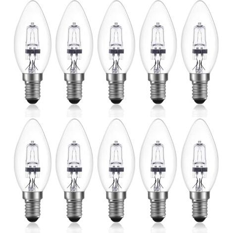 Pair - 42W E14 C35 Dimmable ampoule halogène AC 220-240V Blanc Chaud 2700K e14 transparante ampoule halogene bougie (10pcs) (1/5)