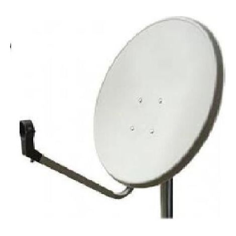 Parabole satellite acier Blanche 65cm avec Support LNB en Acier Galvanisé idéal ASTRA EUTELSAT