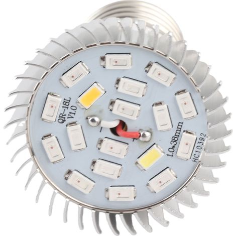 Lampe horticole LED à spectre complet 85-265V 18W 18 pour fleurs et hydroponie (E27) (1/5)