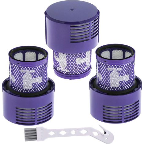 Lot de 3 filtres V10 pour Dyson V10 Animal V10 Absolute V10 Total Clean V10 Cyclone SV12 Filtres de rechange pour aspirateur sans fil Pièces de rechange lavables, pièces de rechange 969082-01 et 9690 (1/5)