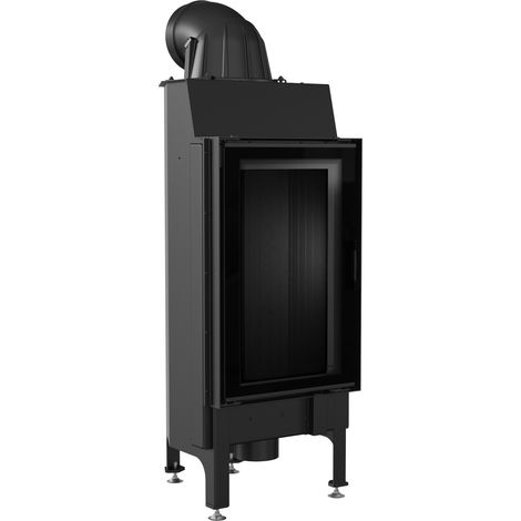 Kamineinsatz aus Stahl KRATKI NADIA 9 kW Ø 200 Schwarze Thermotec-Auskleidung (1/5)
