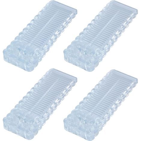 Cale Porte Sol Caoutchouc, 4 Pièces Antidérapante Bloc Arrêts de Portes Durables Butee de Portail Bloque Butoir de Porte Empilables pour Tous Types de Sols en Intérieur et Extérieur (1/3)