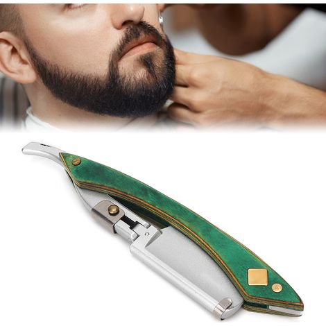 Porte-lame de rasoir pliable classique pour barbes et soins du visage (1/5)