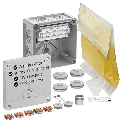 SPELSBERG ABOX PRO XT SL-4² - BOÎTE DE JONCTION IP68 AVEC RÉSINE MOULÉE ET CONNECTEURS DE CÂBLES ACCESSOIRES - BOÎTIER ÉLECTRIQU