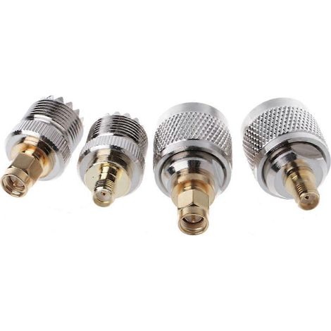 Kit de 4 adaptateurs A13 PL259 SO239 vers SMA mâle/femelle RF (convertisseur de test) (1/4)