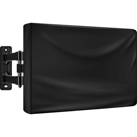 Housse de protection d'écran pour téléviseur d'extérieur, imperméable et résistante aux intempéries, tissu 210D, noir (50-52 pouces (51,2 x 5,9 x 32,6 pouces)) (1/4)