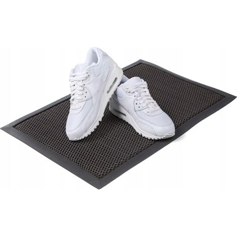 KADAX Zerbino impermeabile con supporto antiscivolo per interni, resistente, resistente allo sporco, zerbino per porta anteriore, marrone (1/5)