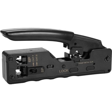 HY-669 HY-669 Outil de sertissage de câble Ethernet portable Pince à sertir professionnelle Pince à sertir Outils à main multifonctionnels Dénudeur de câbles en métal Pinces à découper Outils (1/5)