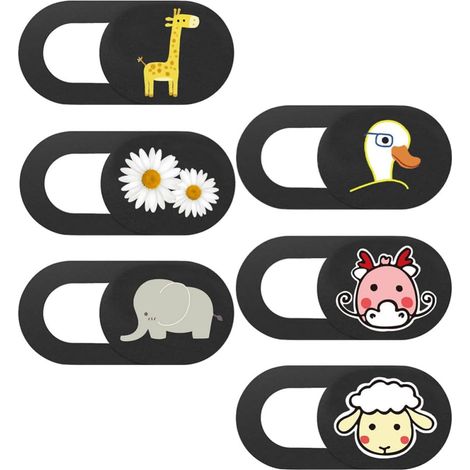 6pcs Cache-caméra pour Ordinateur Portable et Téléphone Portable en Abs Protection Confidentialité Facile à Ranger Adapté pour Tablette (1/5)