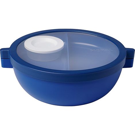 Mepal - Portapranzo bento Vita - Vasche rimovibili - Contenitore extra con coperchio, portacomdimento e vassoio - Bento box - Porta pranzo per insalate - Vivid blue (1/5)