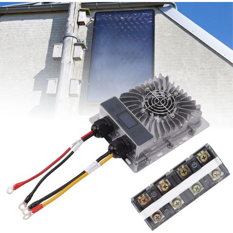 MPPT-Solarladeregler mit LCD-Display, Aluminium, IP66, 600 W, 17–84 V, Abwärtswandler 10–30 V (1/5)