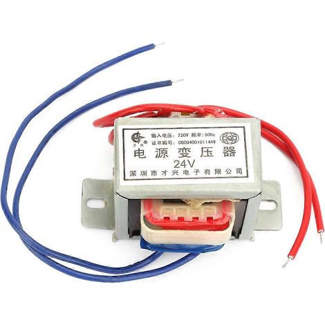Transformateur d'isolement basse fréquence 220–24 V, 12 W, 50 Hz, noyau EI