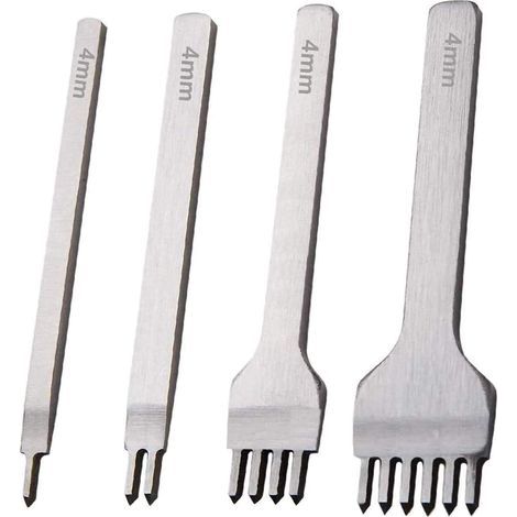 Leather Awls, White Steel, 1/2/4/6 Teeth, 2mm Diamond Holes, For Sewing and Crafts (1/5)
