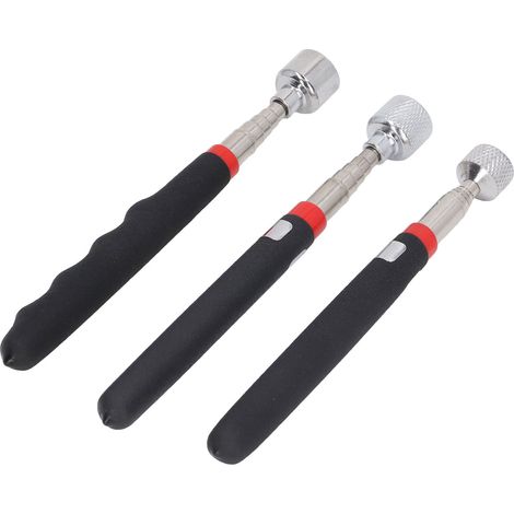 Kit de 3 outils de ramassage magnétiques télescopiques (10 lb, 15 lb, 20 lb) avec stylo rétractable pour garage et usine (1/5)