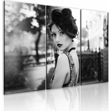Tableau femme élégante dans un style rétro - 120 x 80 cm