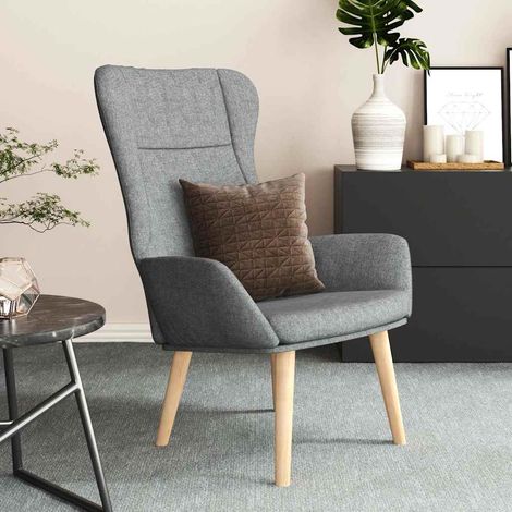 vidaXL Chaise de relaxation Gris clair Tissu (1/5)