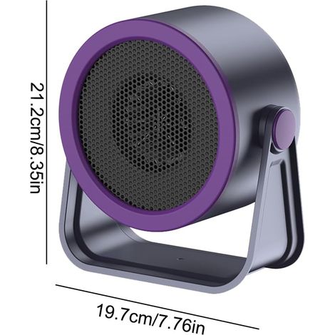 Termoventilatore portatile, economico, ignifugo, silenzioso, mini, per ufficio, casa, grigio - ALTRO (1/3)