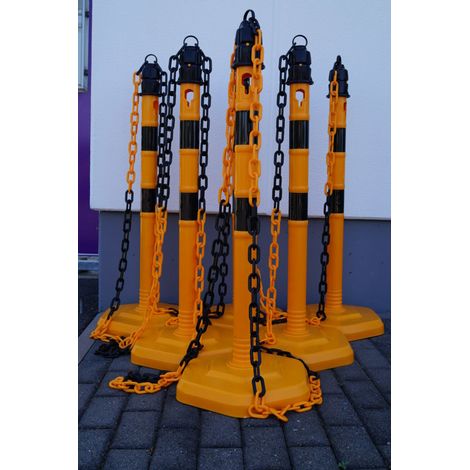 TEMKA Kettenpfosten-Set, g/s 6 Pfosten + 5x3 m Kette (1/5)