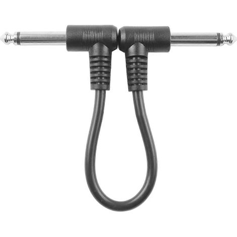 Set mit 6 schwarzen runden Patchkabeln, 18 cm, für Gitarreneffektpedale (1/5)