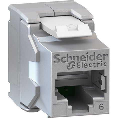 Schneider Electric – Connecteur RJ45 keystone CAT6 STP VDIR17776B24 – Pour coffret de communication – Compatible câble ethernet LAN cuivre 4 paires AWG23-AWG24