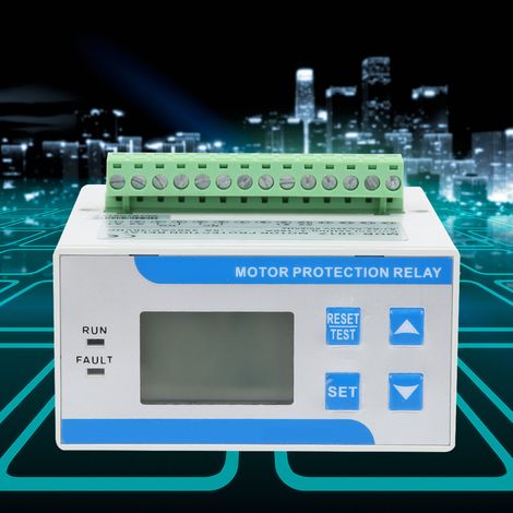Interrupteur de protection numérique triphasé intégré pour moteur, avec protection contre la perte de phase, les surcharges et les sous-charges, 380 V CA, 3–160 A (1/5)